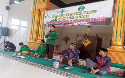 PCNU Lampung Bersama YP Al-Maarif Sidoharjo Way Panji Gelar Kegiatan Santunan Anak Yatim